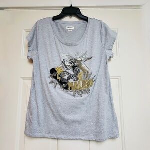 NBW - Zadig & Voltaire  Malibu Skeleton Skater Bead Embroidered T-Shirt, Medium